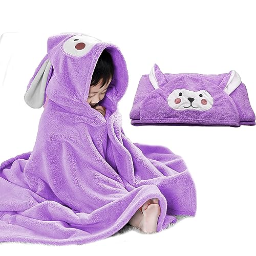 ROMASA Baby Bath Towel Ultra Soft Hooded Towel Highly Absorbent Bathrobe Blanket Toddlers Shower Gifts for Boys Girls275 x 55 Purple