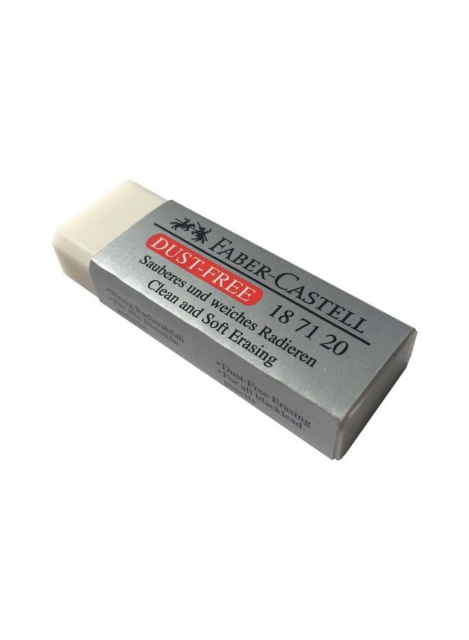 FABER-CASTELL [Pack of 4] LARGE Pencil Eraser Dust Free Clean and Extra Soft Erasing for ART, OFFICE, SCHOOL USE (6.2x2x1.25cm) - Image 5