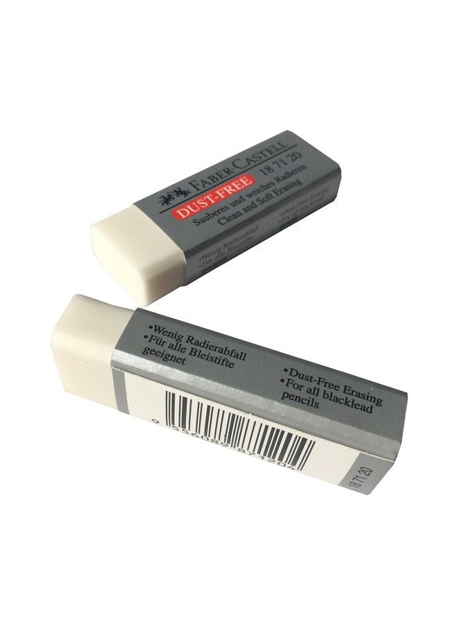 FABER-CASTELL [Pack of 4] LARGE Pencil Eraser Dust Free Clean and Extra Soft Erasing for ART, OFFICE, SCHOOL USE (6.2x2x1.25cm) - Image 3