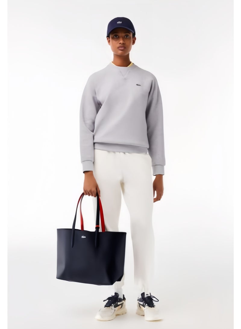 Lacoste Women's Double sided Two tone Large Capacity Handbag, Fashionable Multi functional, Black/Red - Image 2