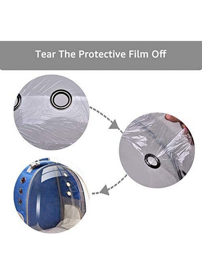 حقيبة ظهر شفافة لحمل الحيوانات الأليفة قابلة للتنفس للقطط والكلاب الصغيرة. أزرق - Image 3