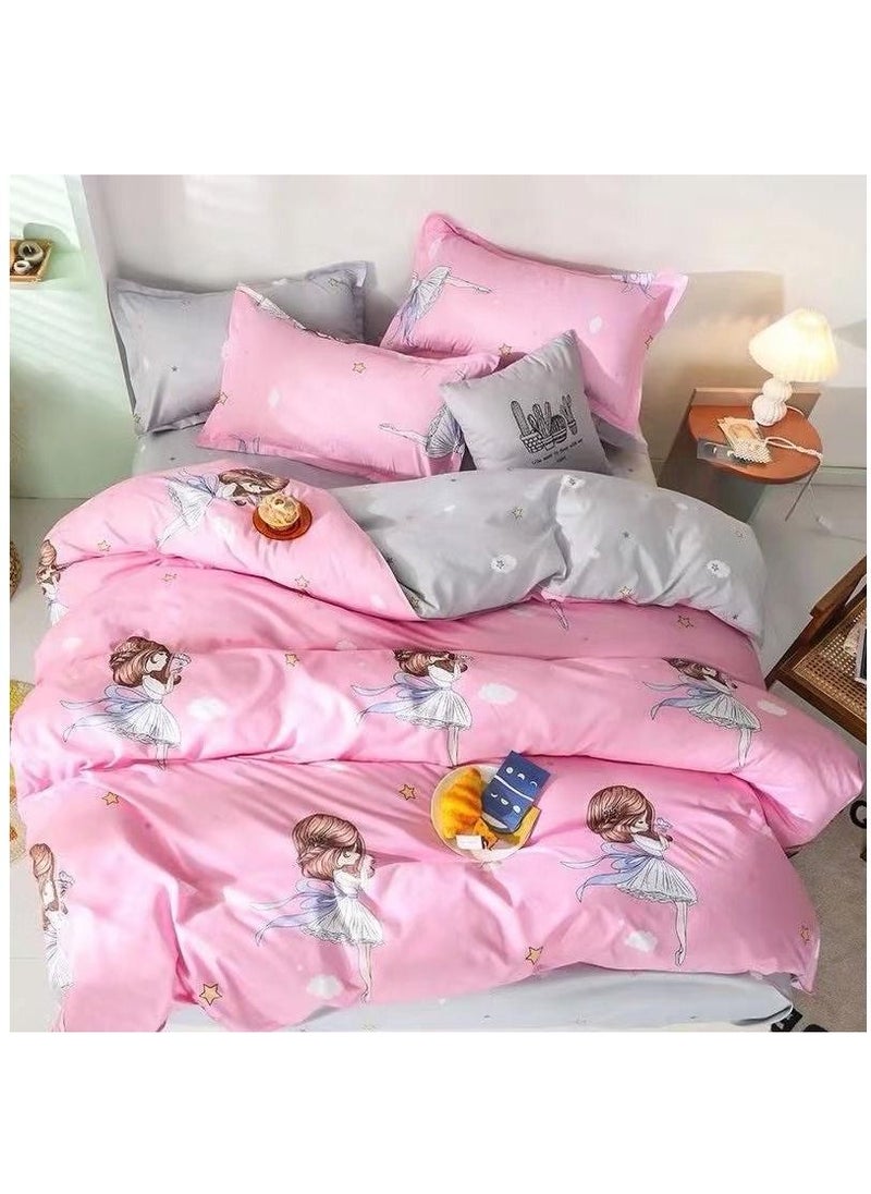 Generic - Single Size Duvet Cover Sets classic Pattern Bedding cover Set (1 Duvet Cover 160 * 210 CM +Fitted bed sheet 120x200 * 30CM +2 Pillowcases) - Image 1