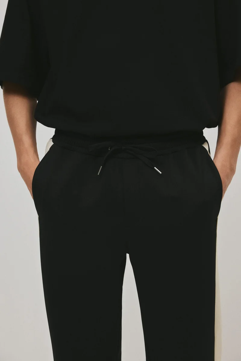 H&M Relaxed Fit Sweatpants with side stripes