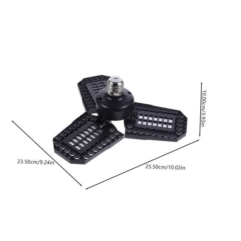 60W Foldable LED Garage Light Black Ceiling Lamp for Warehouse Emergency - Image 3