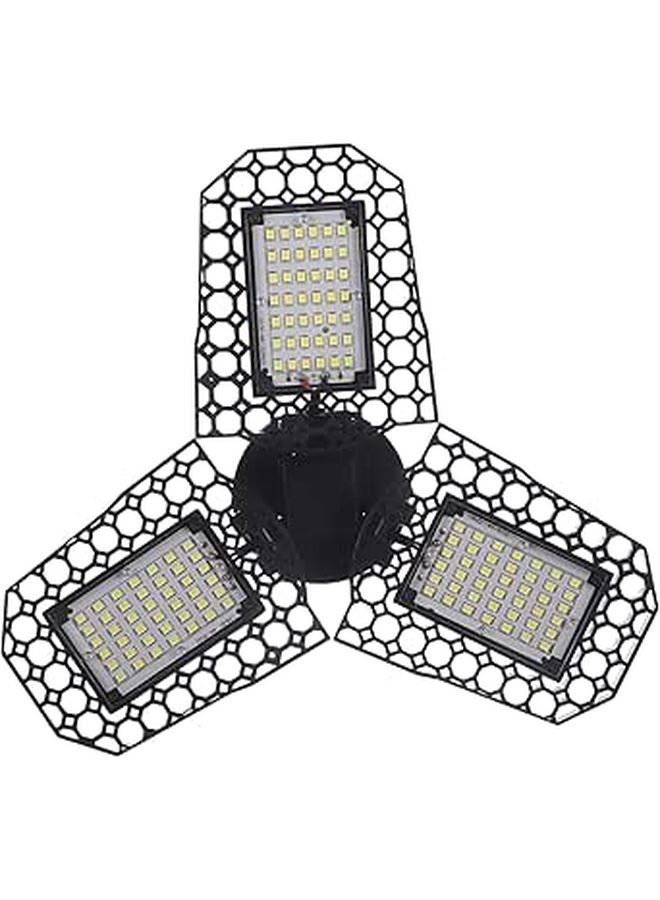 60W Foldable LED Garage Light Black Ceiling Lamp for Warehouse Emergency - Image 1