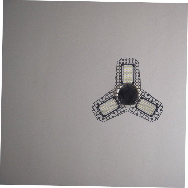 60W Foldable LED Garage Light Black Ceiling Lamp for Warehouse Emergency - Image 4