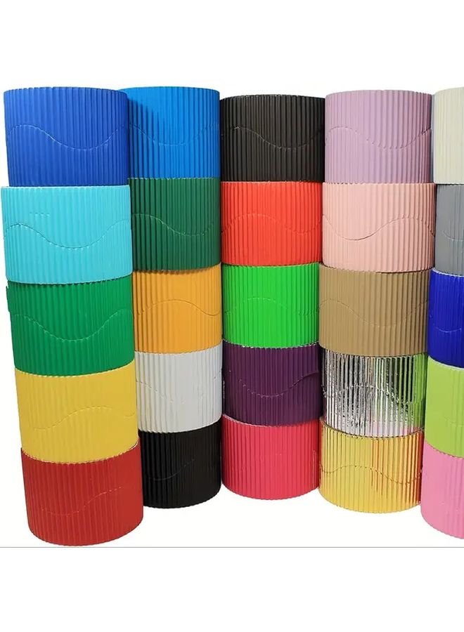 Green Corrugated Paper Border Roll 57mm x 295 Inches School Display DIY Craft Supplies - Image 5