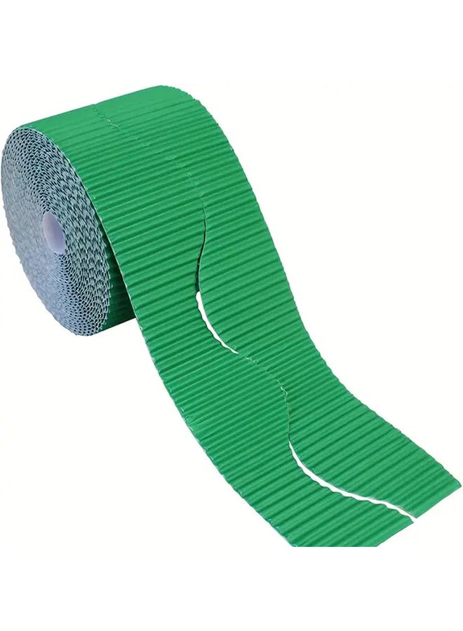 Green Corrugated Paper Border Roll 57mm x 295 Inches School Display DIY Craft Supplies - Image 3