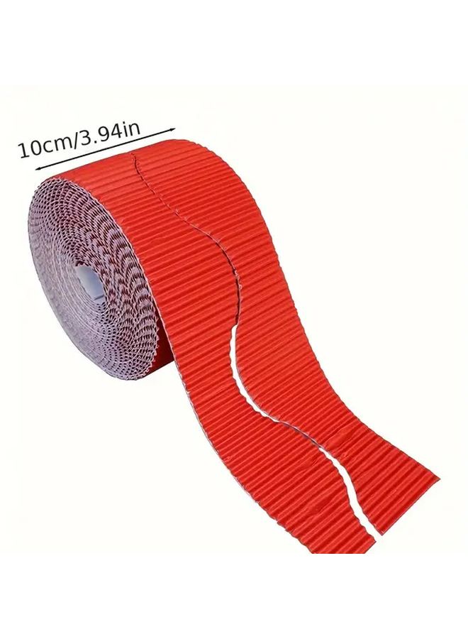 Green Corrugated Paper Border Roll 57mm x 295 Inches School Display DIY Craft Supplies - Image 2