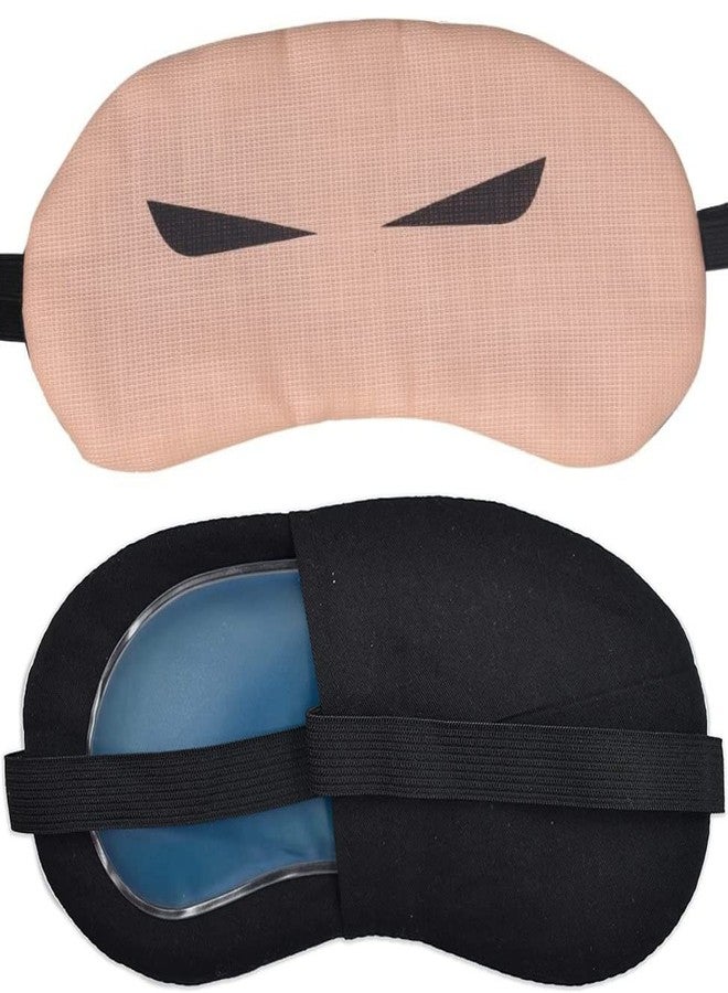 Neev Eye Mask For Sleeping Men Women With Cooling Gel For Night Deep Sleep, Dark Circles, Puffy Eye's, Dry Eyes And Eye Fatigue (Design 3, Pink) - Image 1