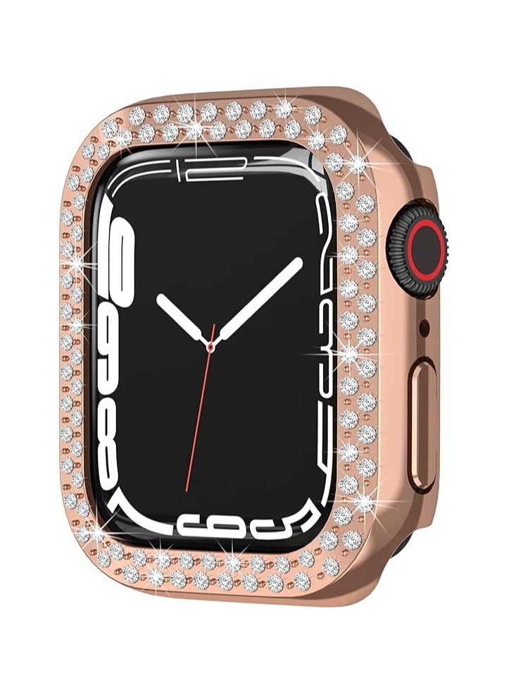 Compatible for Women Apple Watch  41mm, Bling Case Cover for iWatch Series 10 9 8 7 6 / SE 5 4 3 2 1 Ultra [No Screen Protector] (41mm, Rose Gold) - Image 1
