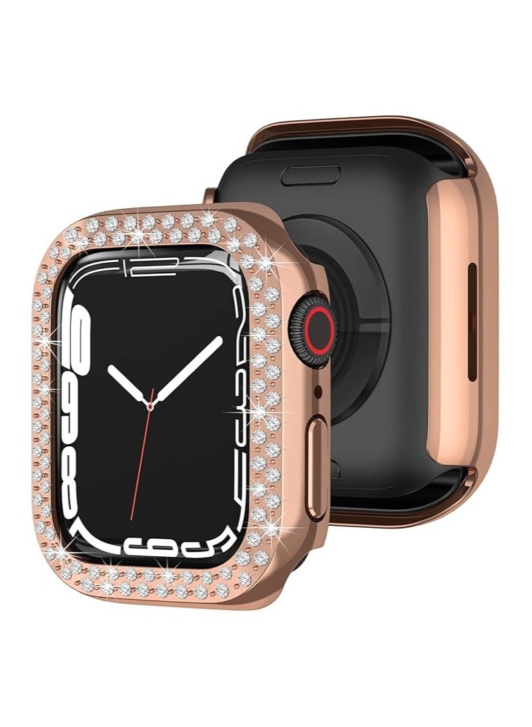 Compatible for Women Apple Watch  41mm, Bling Case Cover for iWatch Series 10 9 8 7 6 / SE 5 4 3 2 1 Ultra [No Screen Protector] (41mm, Rose Gold) - Image 2