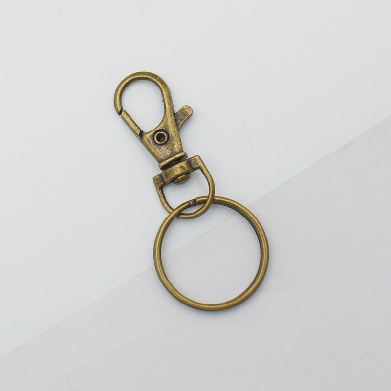 PEOUWNES 60 Pcs Premium Bronze Swivel Clasps Lanyard Snap Hooks with Key Rings, Key Chain Clip Hooks Lobster Claw Clasps for Keychain Clip Lanyard, Jewelry Making, DIY Crafts - Image 5