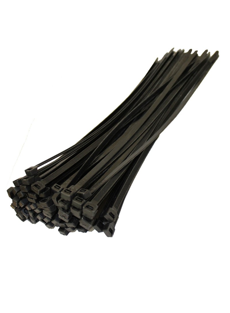 Loquat Cable Ties 430mm x 4.6mm Strong and Durable Zip Ties for Electrical, Networking, and Home Use, Black Colour Pack of 100 Ties