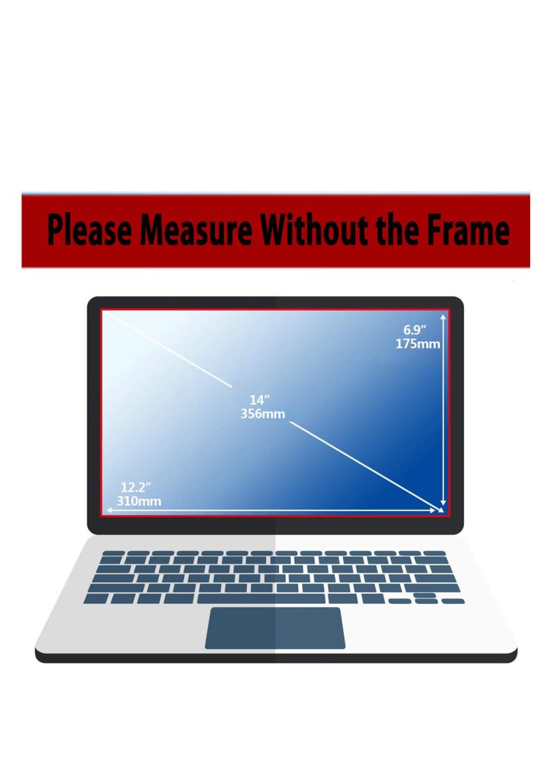 14 Laptop Screen Protector Blue Light Glare Filter (12.2 x 6.9/W x H) for 14 Inch 16:9 Aspect Ratio Screen HP/Dell/Sony/Samsung/Lenovo/Acer/LG Gram 14 Laptop - Image 3
