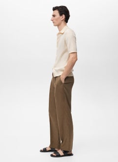 Mango Man Fine Rib-Knit  Regular Fit Polo  - Image 3