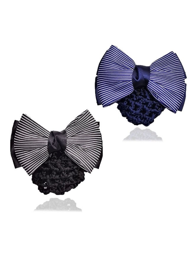 Bow Snood Bun Covers Crochet Net Hair Snoods for Women Girls - Image 1