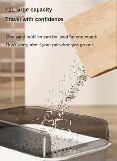 Generic Cat Litter Box with  with Scoop and Filter Pedal, Non-Sticky High Side Kitty Litter Box,Semi-Enclosed Open Top Cat Litter Box With Cat Litter Scoop,Cat Sandbox,Semi-enclosed Cat Toilet  - Image 3