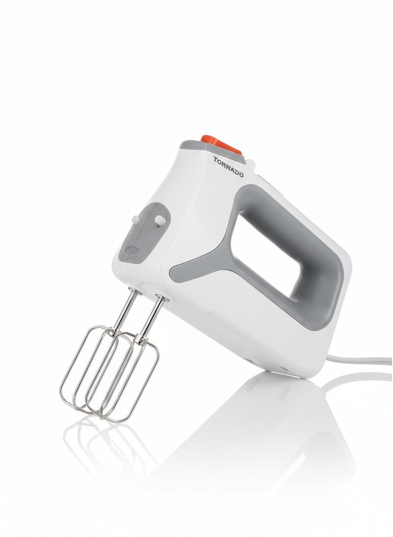 TORNADO Touch Hand Mixer - 5 Speeds with Turbo Function - 400W - Chopper Attachment - Model THM-400SS - White - Image 3