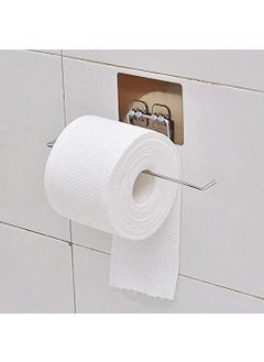 HOMAVA Homava Toilet Paper Holder Tissue roll Paper Towel Holder Stainless Steel Washable Stick Hook Rack Bathroom Storage Accessories Wall Mounted Pack of 1  - Image 4