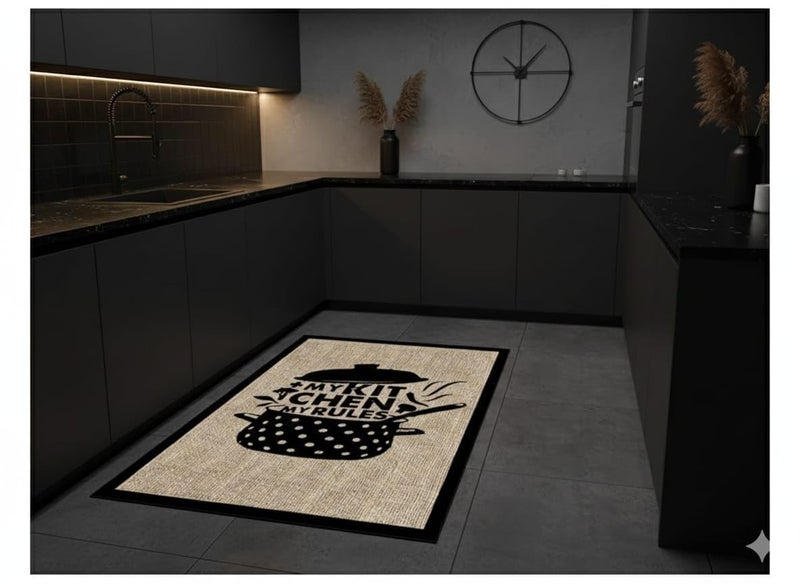 Rectangular Kitchen Rug, Thickness 0.35cm Dahr Dots Non Slip, Perfect for Kitchen Room, Size 140 * 180 cm, Rug (1) (23) - Image 3
