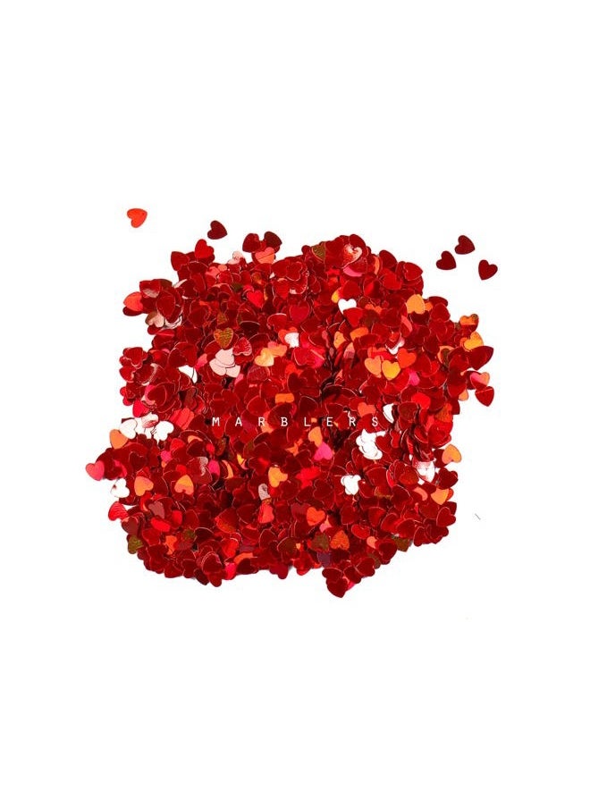 MARBLERS Cosmetic Grade Chunky Shape Glitter [Heart] 0.18oz (5g) | Flake | Non-Toxic | Vegan | Cruelty-Free | Eyeshadow, Nail Polish, Nail Art | Festival, Rave & Party Makeup | Body & Face  - Image 2
