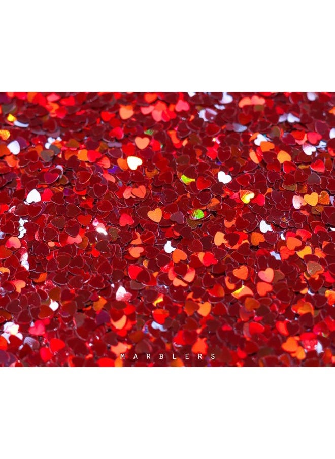 MARBLERS Cosmetic Grade Chunky Shape Glitter [Heart] 0.18oz (5g) | Flake | Non-Toxic | Vegan | Cruelty-Free | Eyeshadow, Nail Polish, Nail Art | Festival, Rave & Party Makeup | Body & Face  - Image 5