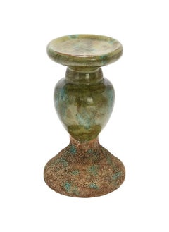 Creative Co-Op 2-Tone Sculptural Terracotta Pillar Candle Holder, Distressed Green - pzsku/Z8841F271C3624914DAD2Z/45/_/1693219598/86b72a64-1f70-4204-9589-ca408606a393