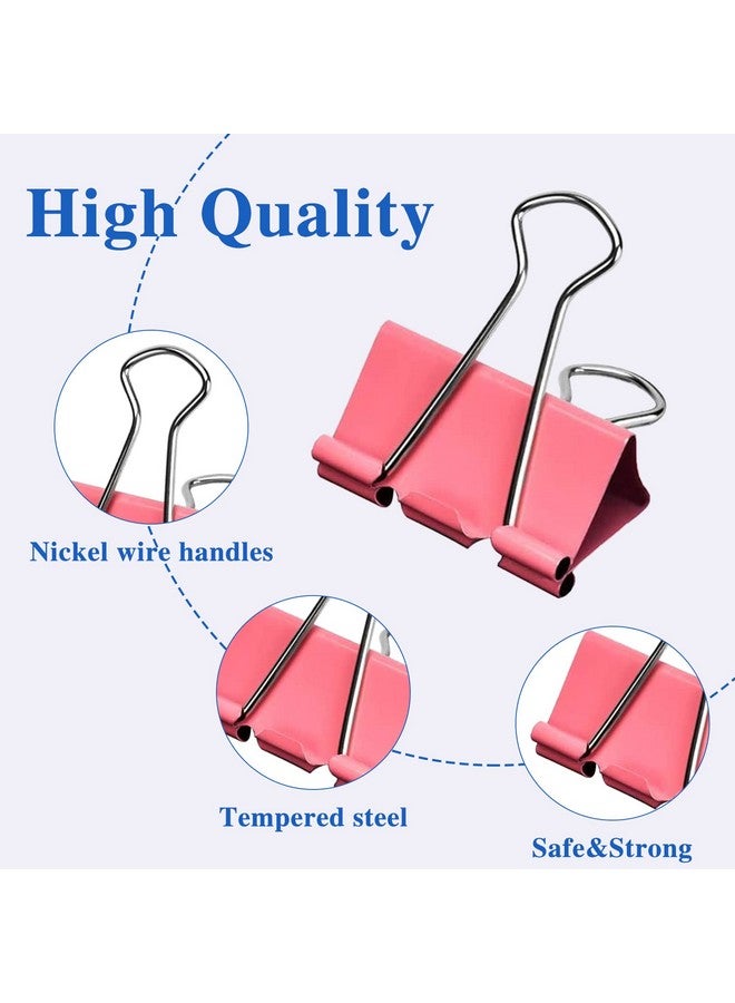 OWLKELA 100 Pcs Colored Binder Clips, Paper Clamps, Paper Binder Clips, Assorted Sizes, Metal Colorful Binder Clips, Ideal For Office, Home And School Supplies - Image 3