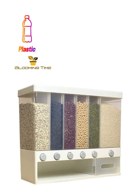 Whole Grain Storage Container, Classification, Storage, Easy To Take, Transparent Box Design, Good Sealing 36.6x12.6x32.4cm