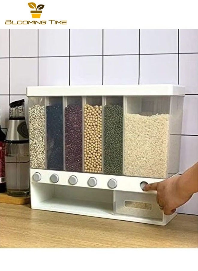 BLOOMING TIME - Whole Grain Storage Container, Classification, Storage, Easy To Take, Transparent Box Design, Good Sealing 36.6x12.6x32.4cm - Image 1