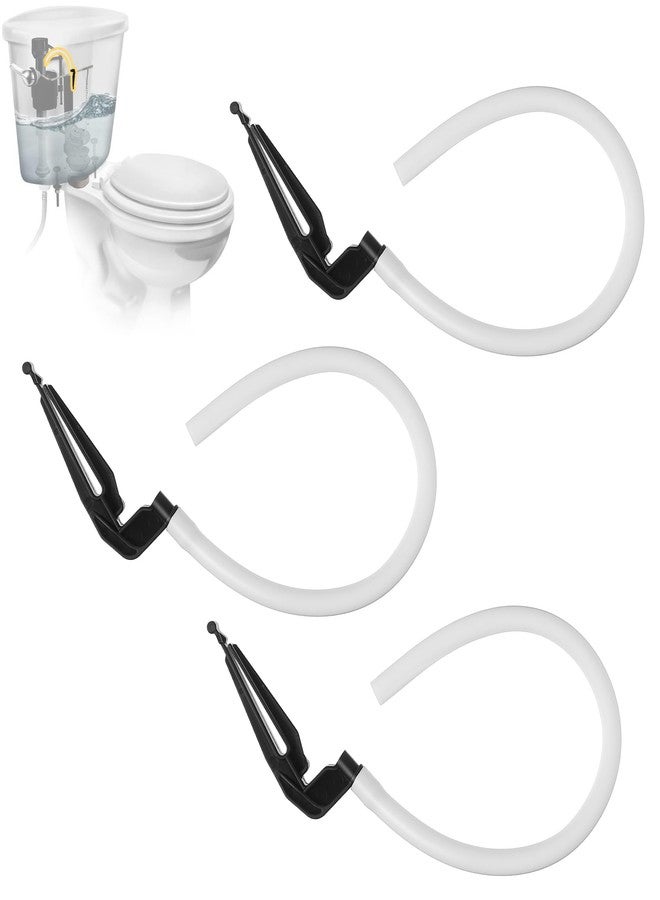 Saillong 3 Pack Toilet Refill Tube and Clip Replacement, Toilet Repair Kit Inside Tank Compatible with 100, 200, 200A, 400A and Most Other Valves, 9.65” Length, Rubber and Plastic(White) - Image 1