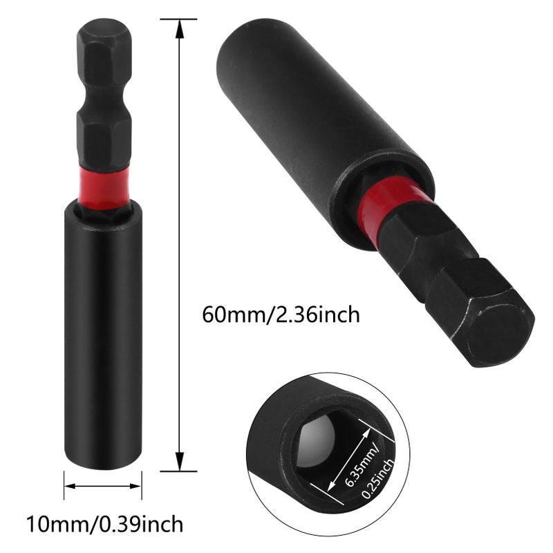 PAYA TOOLS Impact Duty Srewdriver Drill Driver Strong Magnetic Bit Holders 1/4 Inch Hex Shank with Storage Box(2-Pack) - Image 2