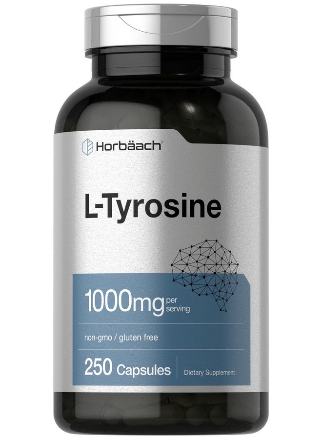 Horbäach Horbaach L-Tyrosine Supplement | 1000mg | 250 Capsules | Non-GMO and Gluten Free Formula - Image 1