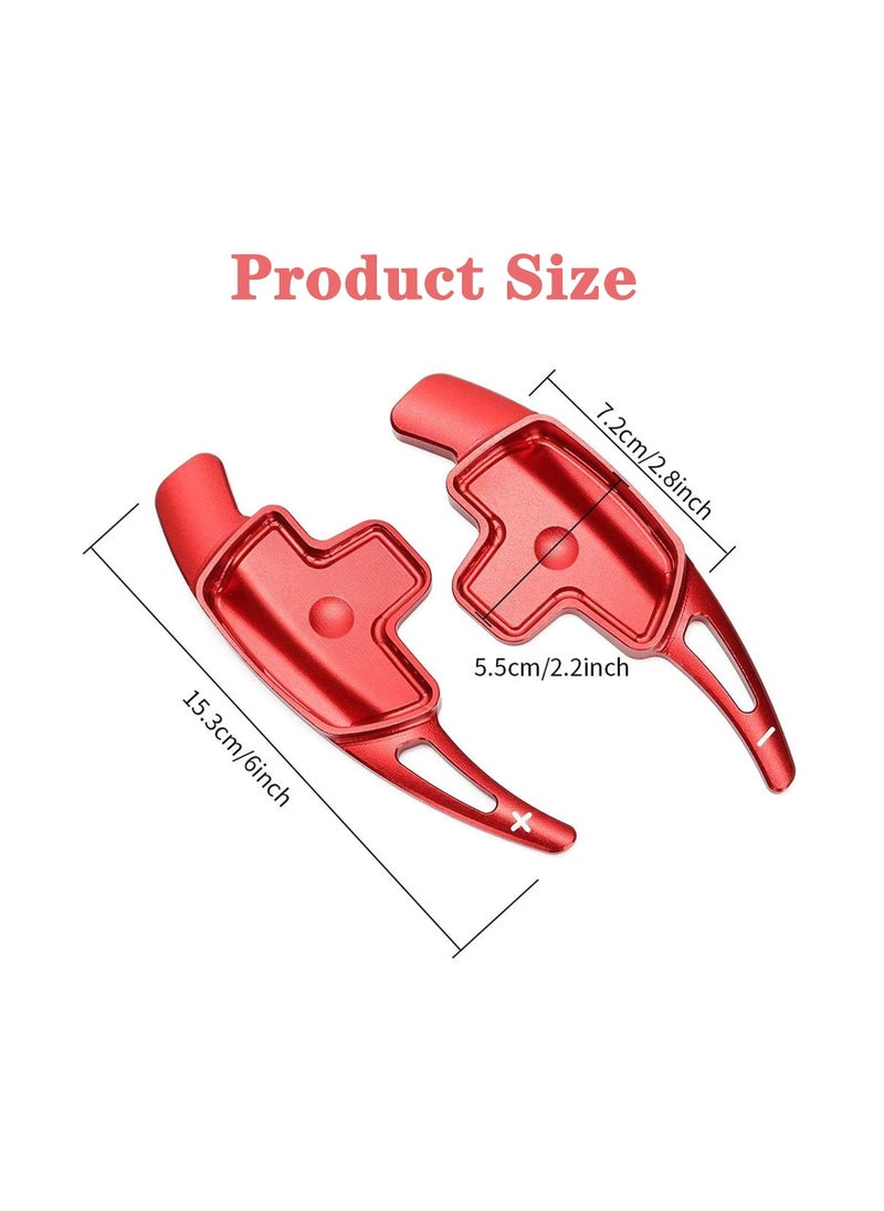 Steering Wheel Paddle Shifter Extension, Aluminum-Alloy Shift Paddle For A B C CLA CLS E G GL GLA GLC GLE GLS for Metris S SL SLC Class (Red)