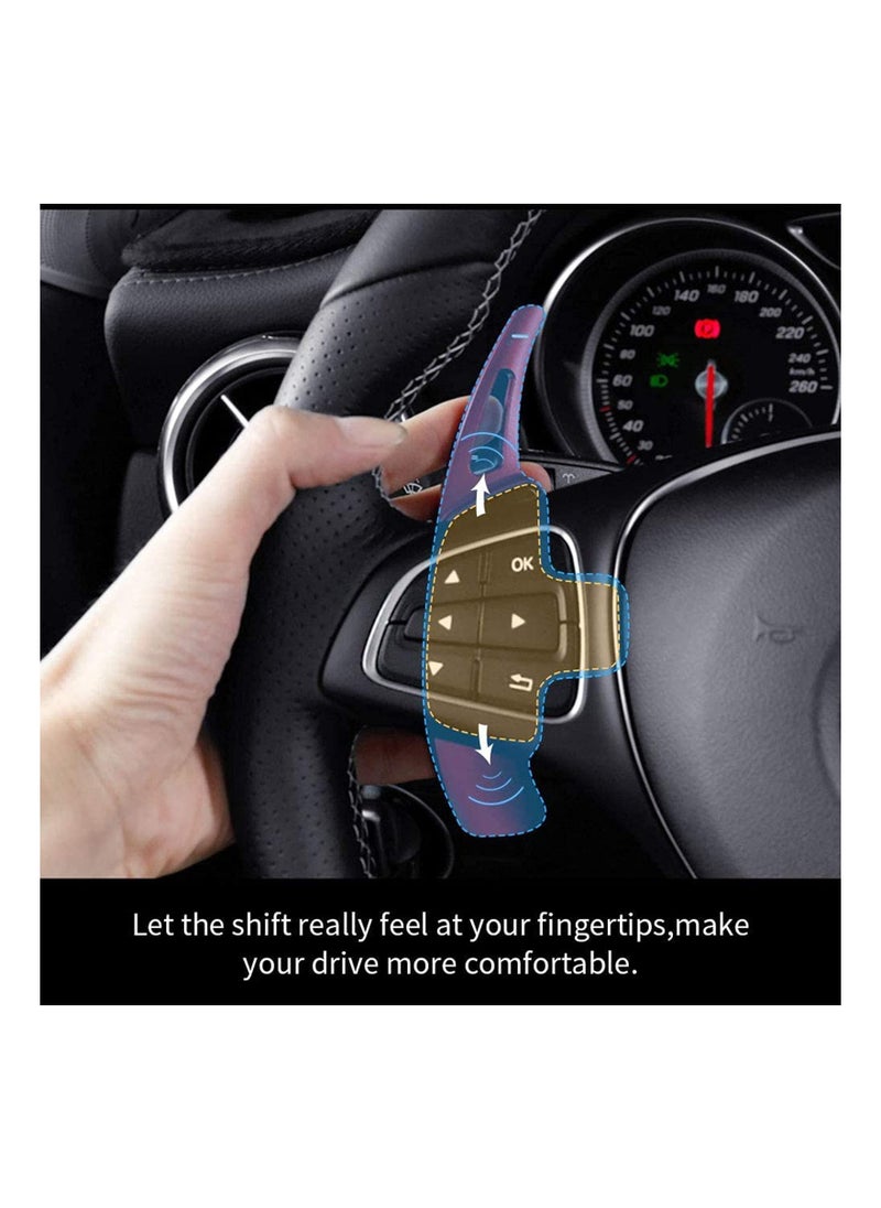 Generic Steering Wheel Paddle Shifter Extension, Aluminum-Alloy Shift Paddle For A B C CLA CLS E G GL GLA GLC GLE GLS for Metris S SL SLC Class (Red)  - Image 4