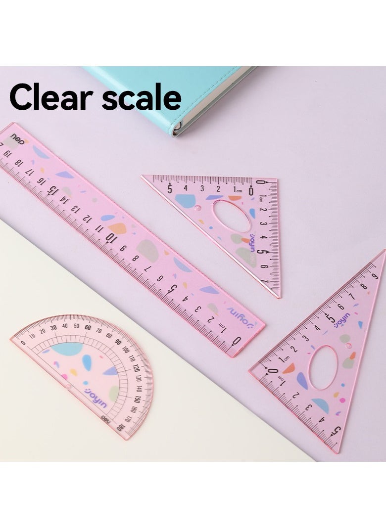 Deli Deli EH660 4-Piece Drafting Ruler Set – ideal for creative drafting, design & classroom use  - Image 2