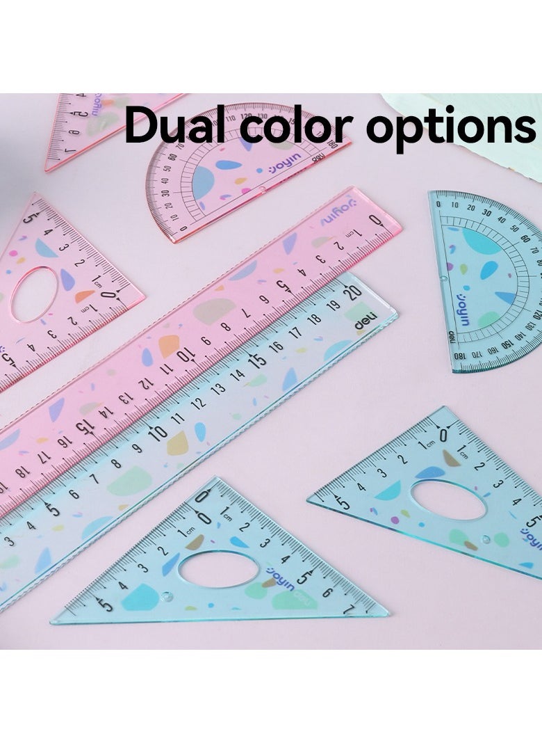 Deli Deli EH660 4-Piece Drafting Ruler Set – ideal for creative drafting, design & classroom use  - Image 3