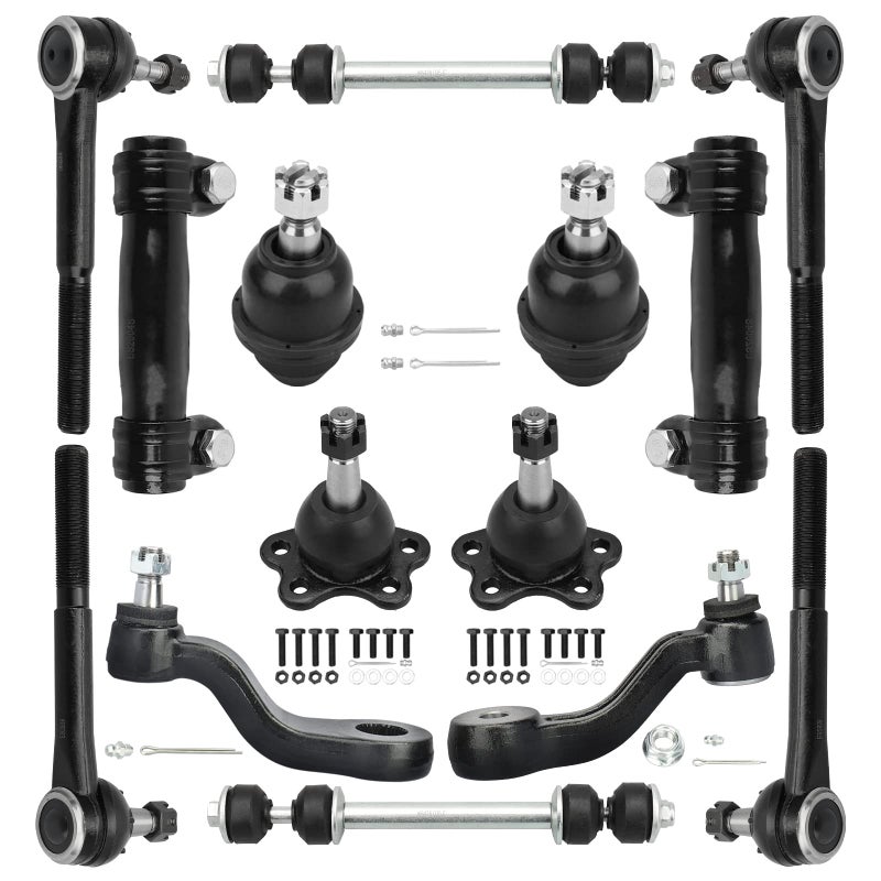 4WD Front Ball Joints  Sway Bars  Tie Rod Ends Kit Compatible with Chevrolet GMC K1500 K2500 19951999 Chevy Tahoe GMC Yukon 19952000  14pc Set