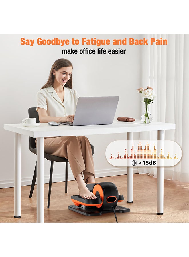 XiuWoo Under Desk Elliptical Exercise Machine, Ellipse Leg Exerciser as Seen on TV with Remote, 15 Adjustable Speed, Portable Leg Exerciser While Sitting for Seniors, Quiet Elliptical Machine for Home Office - Image 4