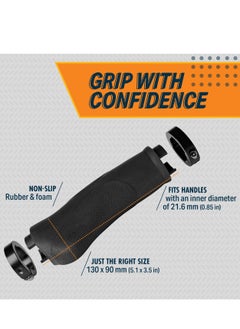 SYOSI Bike Handlebar Grips – Non-Slip Bike Handle Grip with Ergonomic Comfort Design for Bicycle Flat Handle Bar – Fit Mountain Bike, City Commuter Bikes(130mm)﻿  - Image 4
