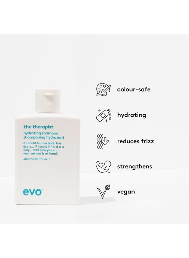 EVO The Therapist Hydrating Shampoo - Hydrates, Strengthen and Softens Whilst Improving Shine - Protects Colour Treated Hair, Helps to Detangle Size: 10.1 Fl Oz (Pack of 1) - Image 2
