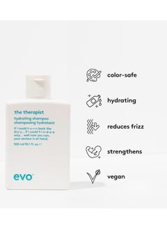 EVO EVO The Therapist Hydrating Shampoo - Hydrates, Strengthen and Softens Whilst Improving Shine - Protects Colour Treated Hair, Helps to Detangle  - Image 3