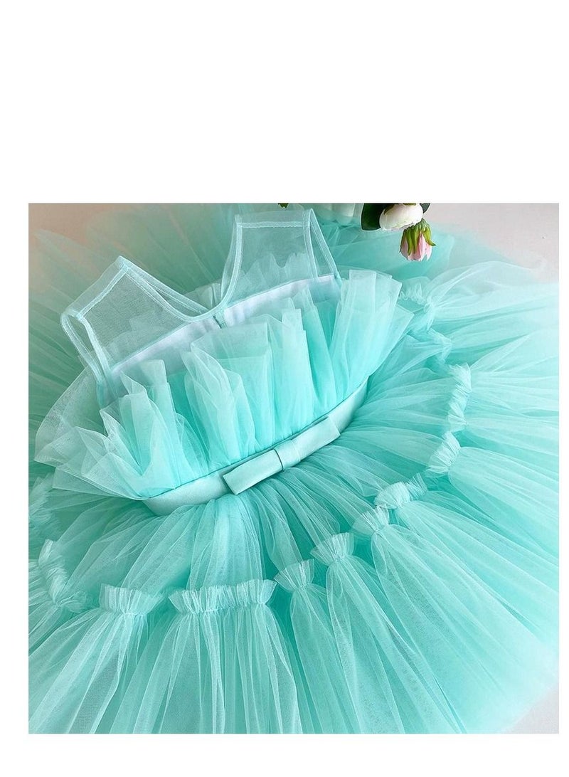 Fashionable Cute Girls Dresses Green 