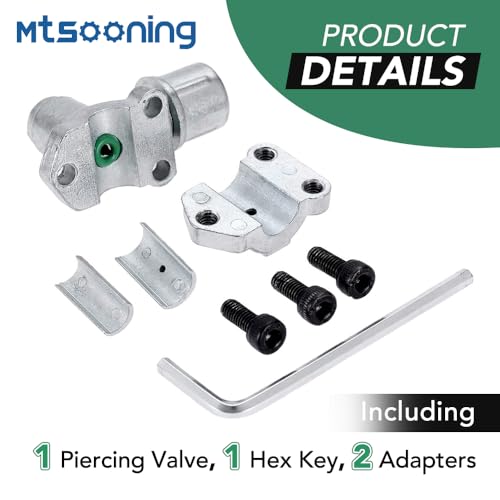 Mtsooning BPV-31 Bullet Piercing Valve Line Tap Valve Kits, Adjustable Valve for 1/4 Inch, 5/16 Inch, 3/8 Inch Outside Diameter Pipes, Replace for AP4502525, BPV31D, GPV14, GPV31, GPV38, GPV56, MPV31,Pack of 1 - Image 4