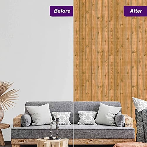 Asian Paints ezyCR8 Wooden Pattern Brown Non-Adhesive Wallpaper for Home & Office, Easy Application, Water Resistant, Dust Proof, PVC Coated, Interior Décor (53cm x 950cm)| (54 sq. ft. per roll) - Image 3