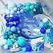 Togvu Blue Balloon Garland Arch Kit 112 Pcs Pastel Baby Light Blue Royal Blue Slate Teal Blue Turquoise Metallic Green Under the Sea Balloon Arch Kit for Boys Ocean Birthday Baby Shower Party Decorations - Image 3