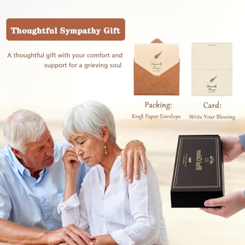 Soopau Sympathy Gifts for Loss of Loved One, Memorial Wind Chimes, Funeral Bereavement Gifts Baskets, Windchimes in Memory of a Loved One Mom Dad Husband Brother - Golden - Image 3
