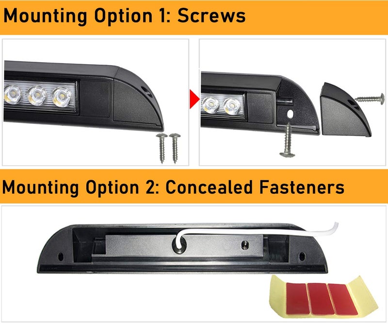 Raycharm 10" RV Camper LED Awning Porch Utility Light Fixture, 40Â° Down Angle Beam, 6000K Cool-White, 12V/24V DC, High Light-Output Low Ampere Draw, Aluminum Housing Black Finish, 2-Pack - Image 4