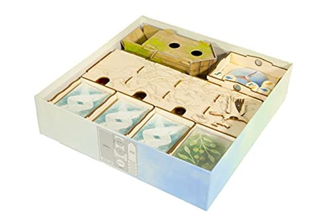 The Broken Token Game Organizer Compatible with Wingspan Wooden Game Organizing Box with Multiple Trays - Image 3